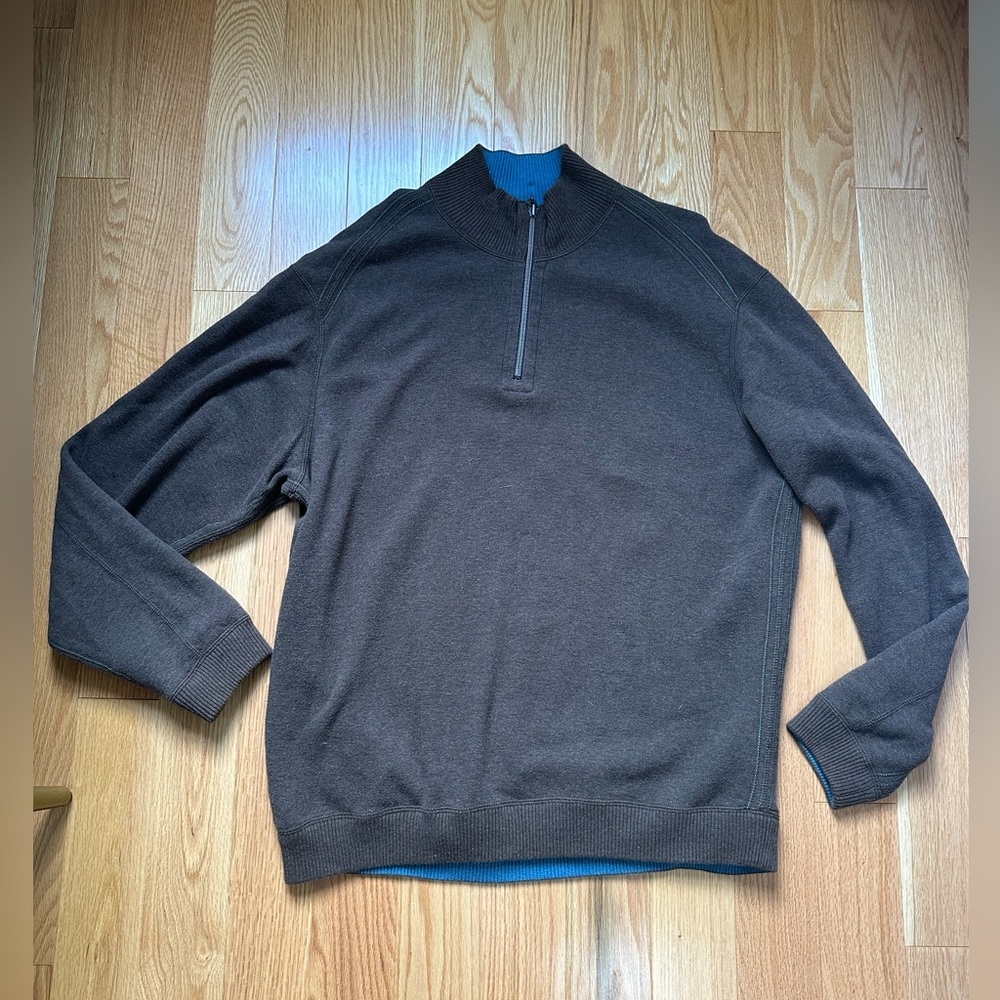 Tommy Bahama Reversible quarter zip sweater